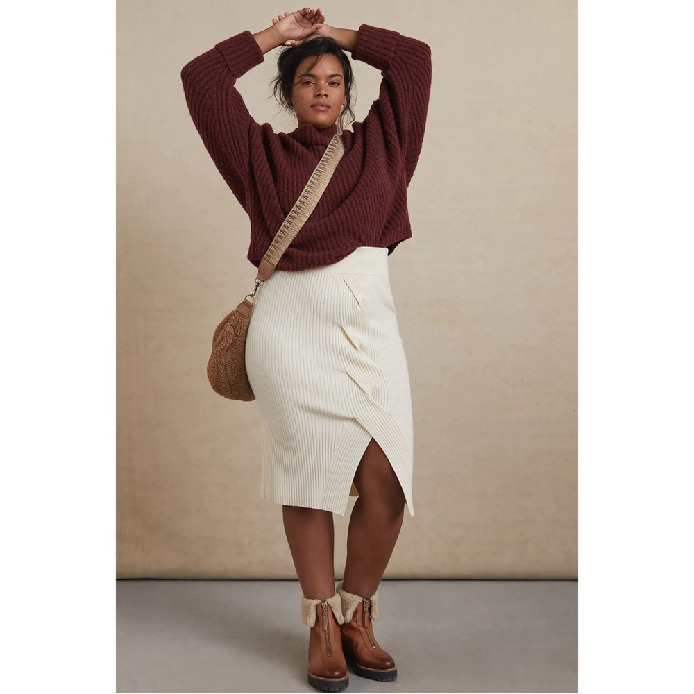 Anthropologie Maeve Desiree Knit Midi Skirt NWT SIZ XL-1X - Picture 1 of 16